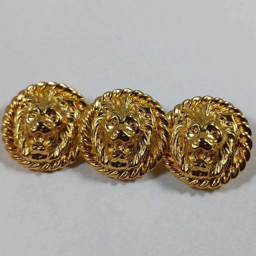 Vintage 1990's Gold Lion/Unsigned Anne Klein Classic Statement Brooch
